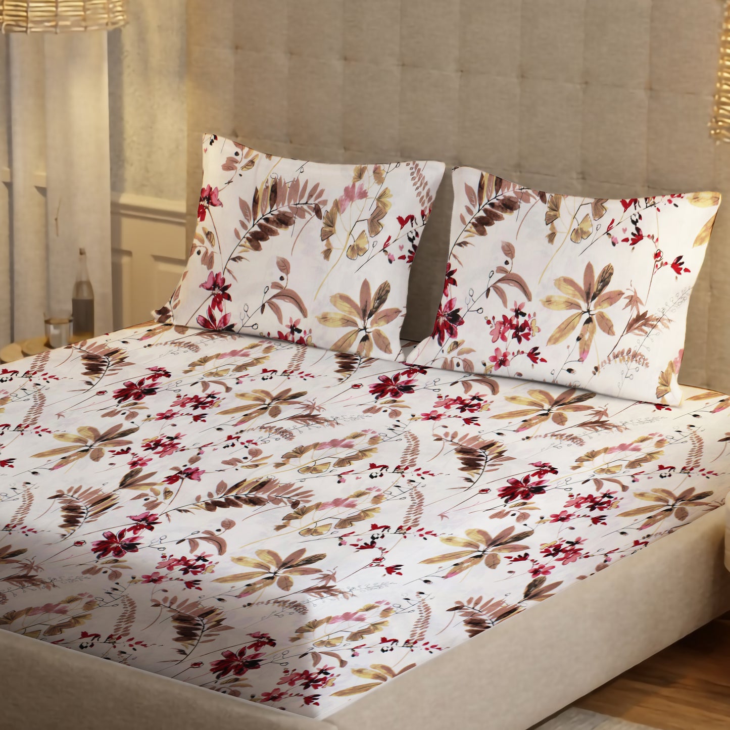 New York Collection Cotton Flat Bedsheet- Maroon