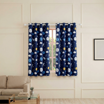 Tokyo Collection Digitalprint-Kids Curtain For Window/Door/Long Door - Design-Galaxy (Pack Of 1)