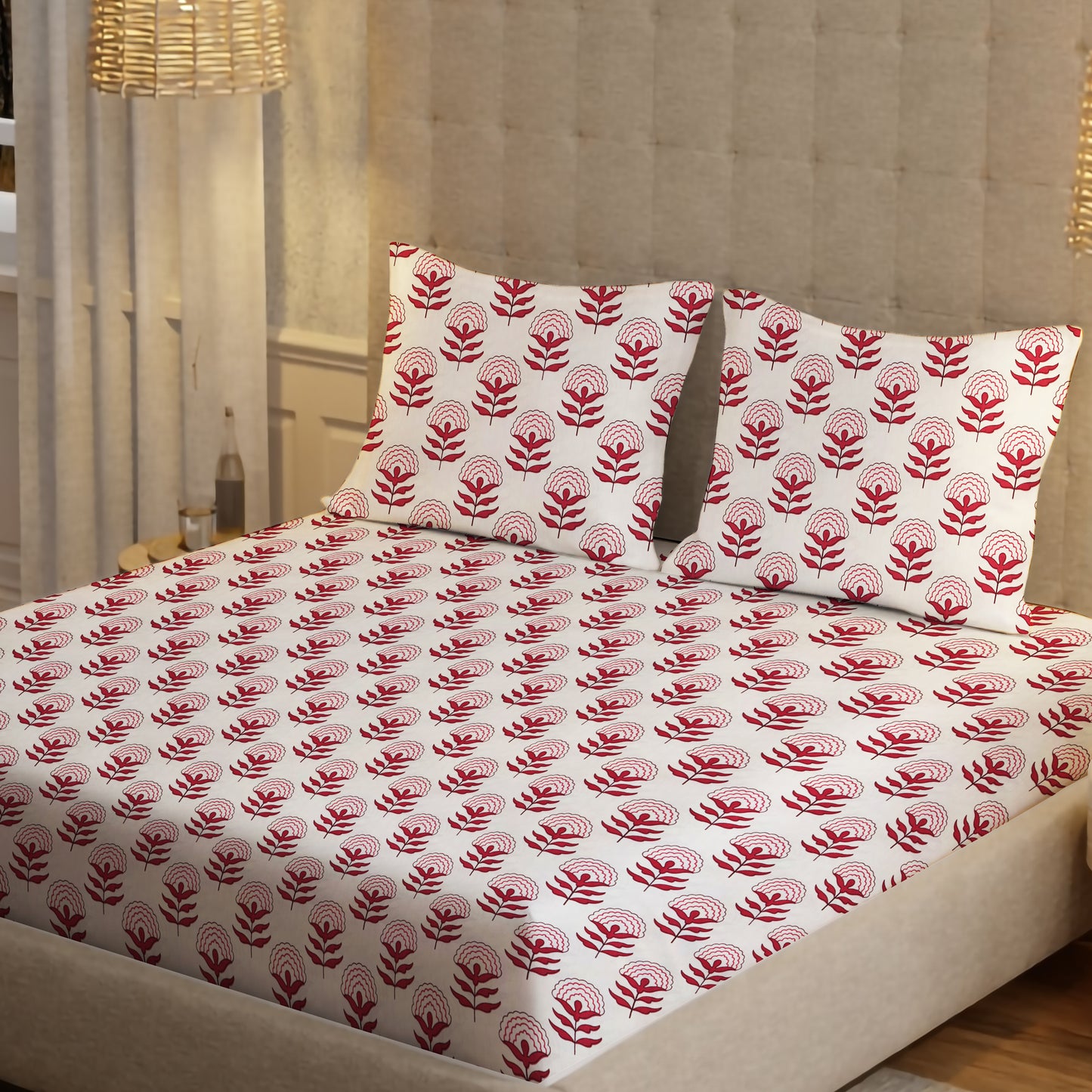 New York Collection Cotton Flat Bedsheet- Pink