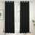Paris Collection Blackout Curtain Window/Door/Long Door - Black (Pack of 1)