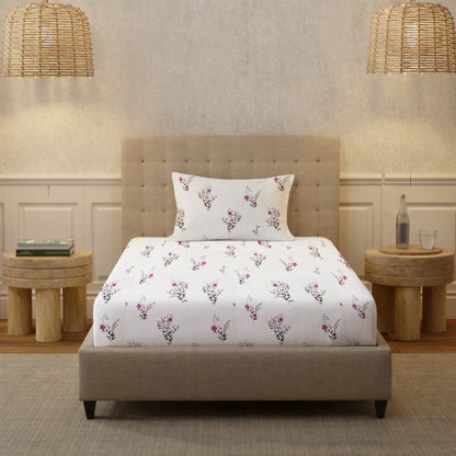 London Collection Cotton Flat Bedsheet- Pink