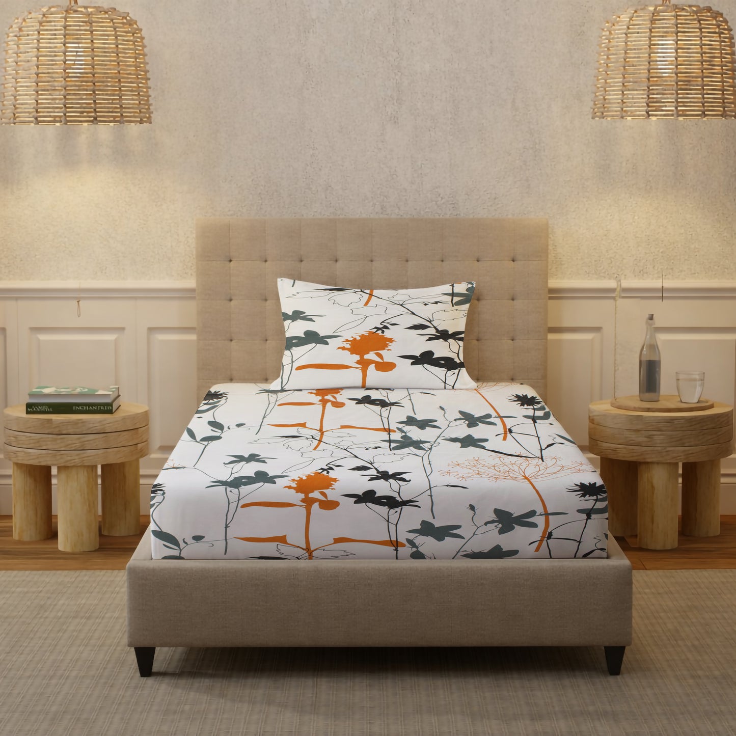 London Collection Cotton Flat Bedsheet- Multi Color