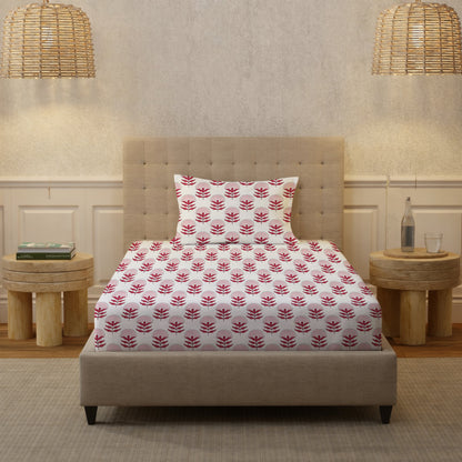 New York Collection Cotton Flat Bedsheet- Pink