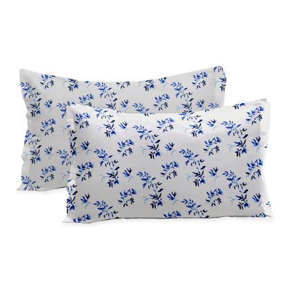 New York Collection Cotton Flat Bedsheet- Blue