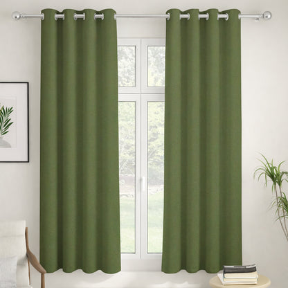 Paris Collection Blackout Curtain Window/Door/Long Door - Green (Pack of 1)