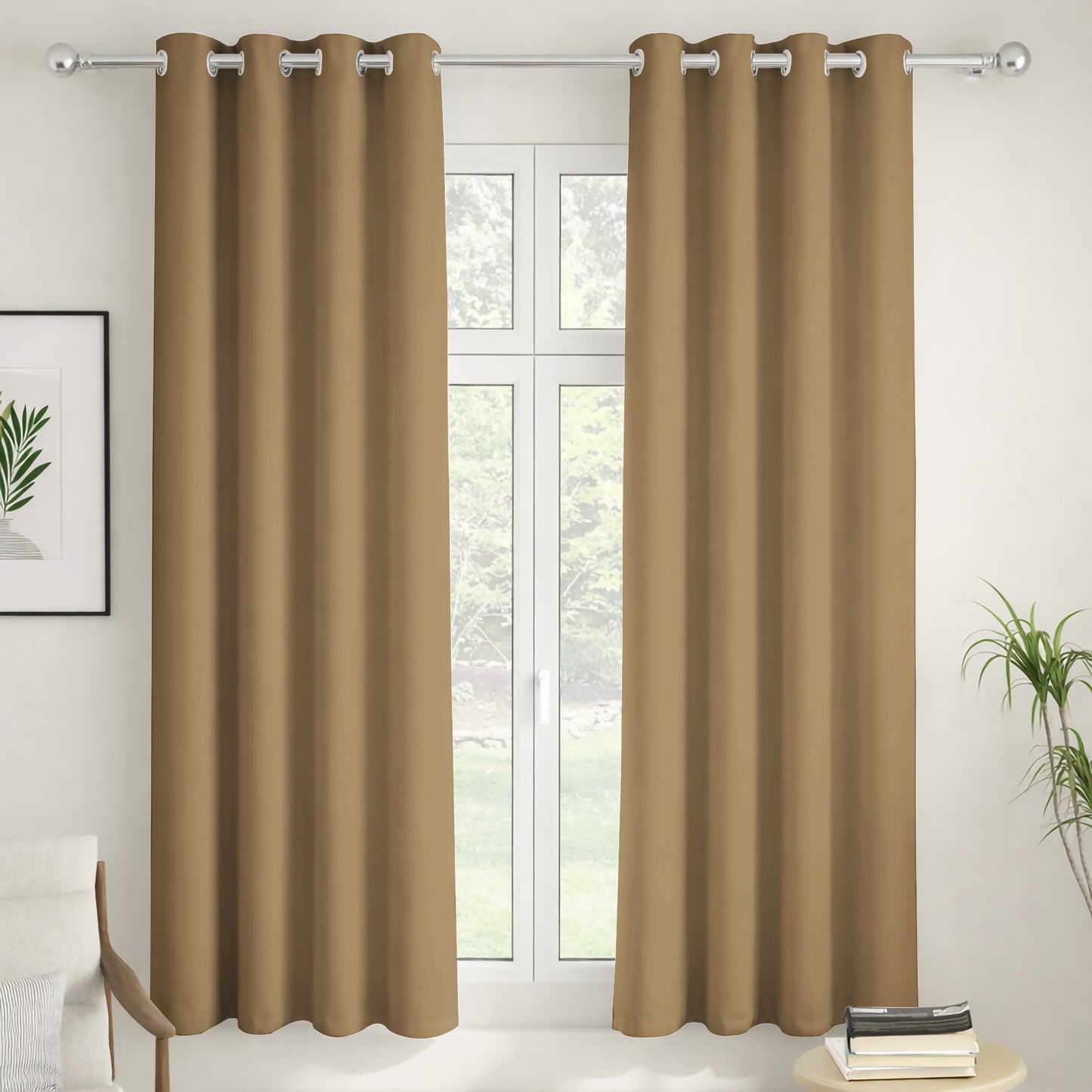 Paris Collection Blackout Curtain Window/Door/Long Door - Gold (Pack of 1)