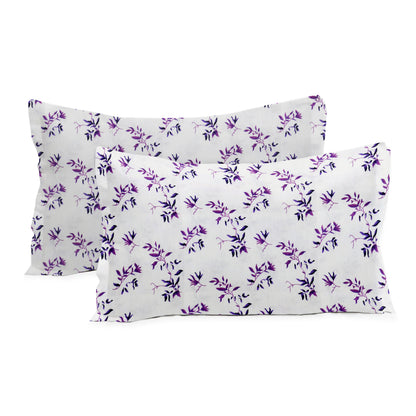 New York Collection Cotton Flat Bedsheet- Purple