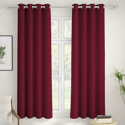 Paris Collection Blackout Curtain Window/Door/Long Door - Maroon (Pack of 1)