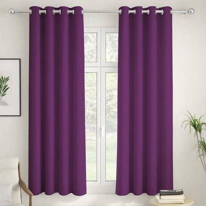 Paris Collection Blackout Curtain Window/Door/Long Door - Purple (Pack of 1)