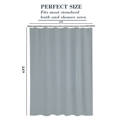 Monaco Collection Waterproof Bathroom Curtain – Grey color Shower Curtain.