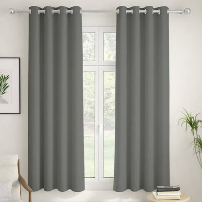 Paris Collection Blackout Curtain Window/Door/Long Door - Grey (Pack of 1)