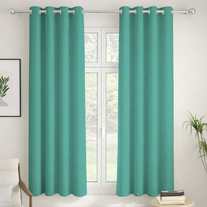 Paris Collection Blackout Curtain Window/Door/Long Door - Aqua (Pack of 1)