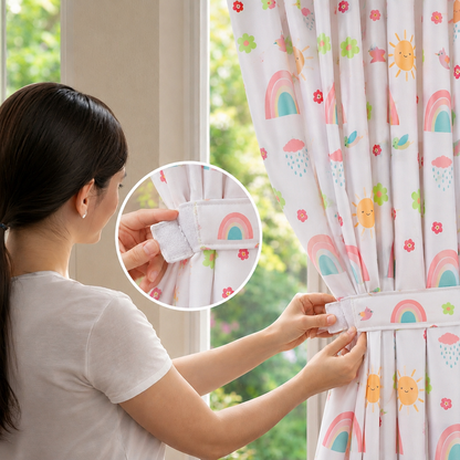 Tokyo Collection Digitalprint-Kids Curtain For Window/Door/Long Door - Design-Rainbow (Pack Of 1)