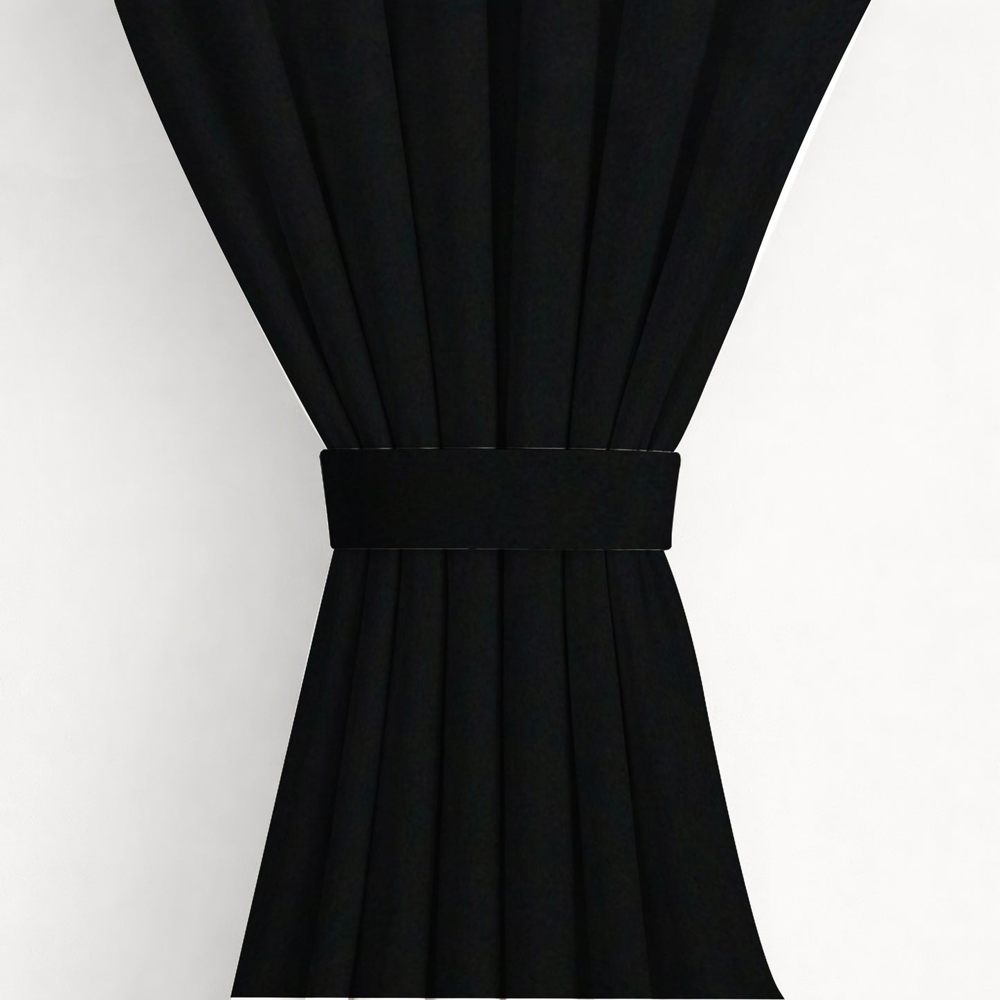 Paris Collection Blackout Curtain Window/Door/Long Door - Black (Pack of 1)