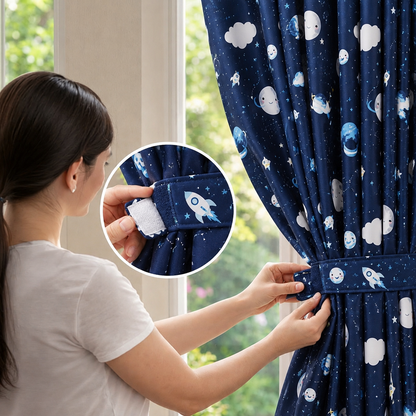 Tokyo Collection Digitalprint-Kids Curtain For Window/Door/Long Door - Design-Galaxy (Pack Of 1)