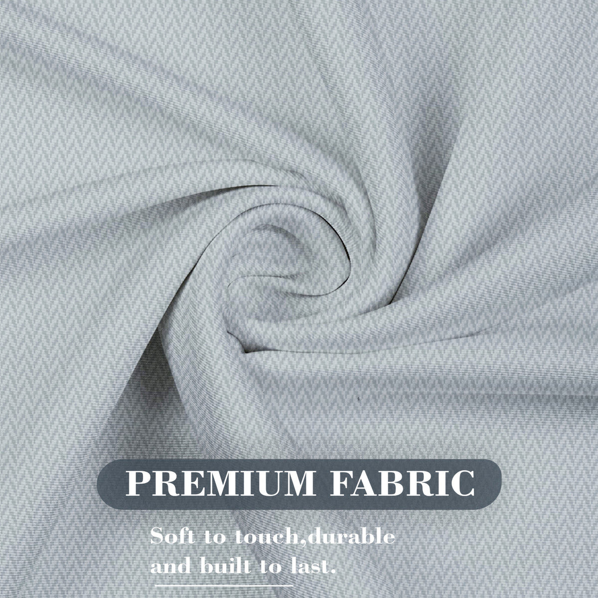 Monaco Collection Waterproof Bathroom Curtain – Grey color Shower Curtain.