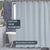 Monaco Collection Waterproof Bathroom Curtain – Grey color Shower Curtain.