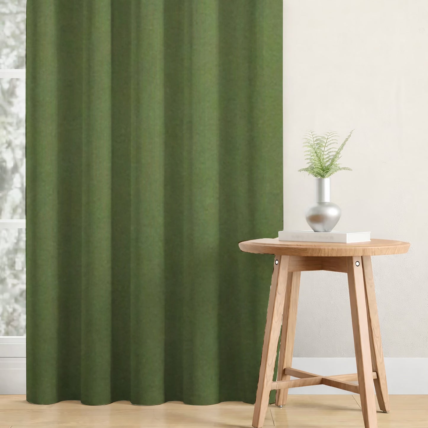 Paris Collection Blackout Curtain Window/Door/Long Door - Green (Pack of 1)