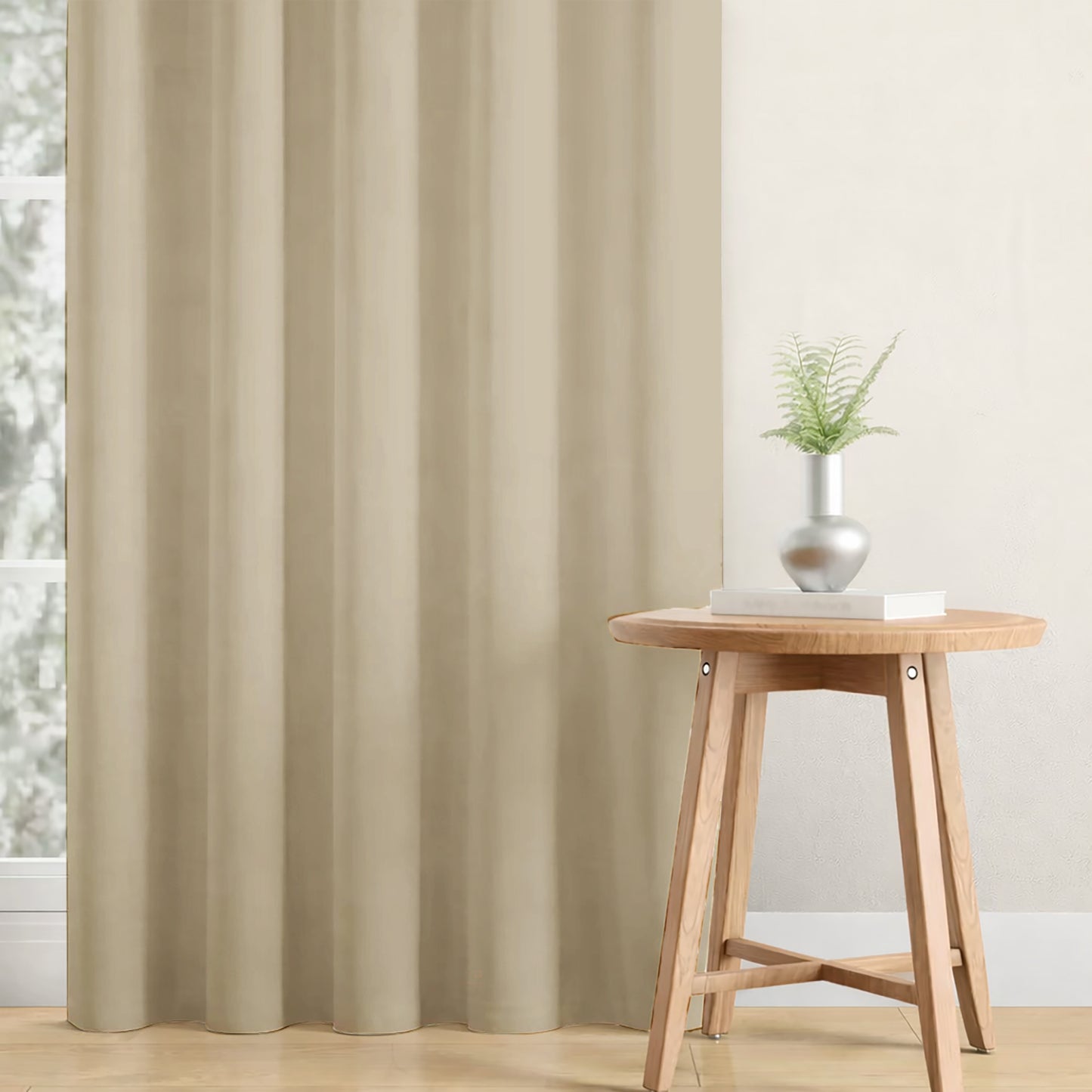 Paris Collection Blackout Curtain Window/Door/Long Door - Cream (Pack of 1)