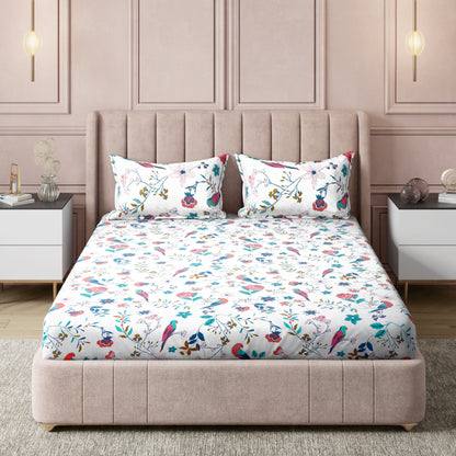 London Collection Cotton Flat Bedsheet- Grey