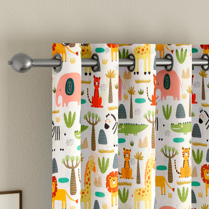 Tokyo Collection Digitalprint-Kids Curtain For Window/Door/Long Door - Design-Elephant (Pack Of 1)