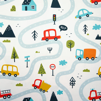 Tokyo Collection Digitalprint-Kids Curtain For Window/Door/Long Door - Design-Car (Pack Of 1)