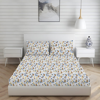 London Collection Cotton Fitted Bedsheet- Mustard