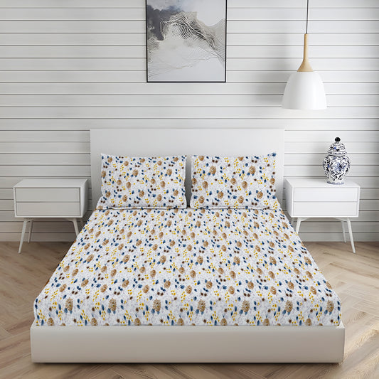 London Collection Cotton Fitted Bedsheet- Mustard