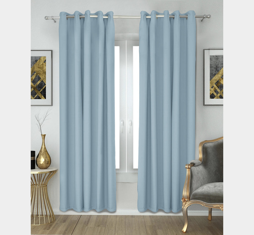 Paris Collection Blackout Curtain Window/Door/Long Door - Grey (Pack of 1)