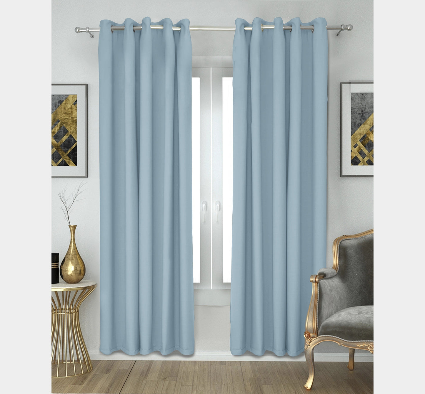 Paris Collection Blackout Curtain - Grey (Pack of 1)