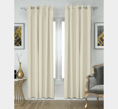 Paris Collection Blackout Curtain - Cream (Pack of 1)