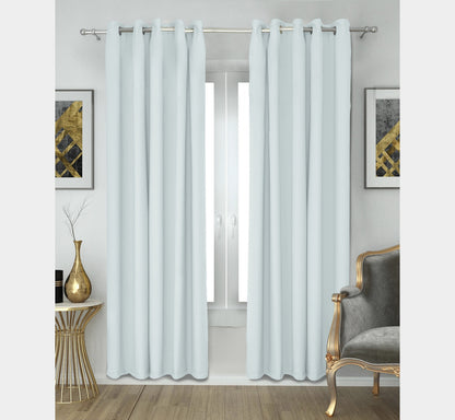 Paris Collection Blackout Curtain Window/Door/Long Door - Light Aqua (Pack of 1)