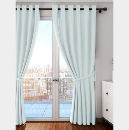 Paris Collection Blackout Curtain Window/Door/Long Door - Light Aqua (Pack of 1)