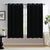 Paris Collection Blackout Curtain Window/Door/Long Door - Black (Pack of 1)