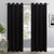 Paris Collection Blackout Curtain Window/Door/Long Door - Black (Pack of 1)