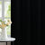 Paris Collection Blackout Curtain Window/Door/Long Door - Black (Pack of 1)