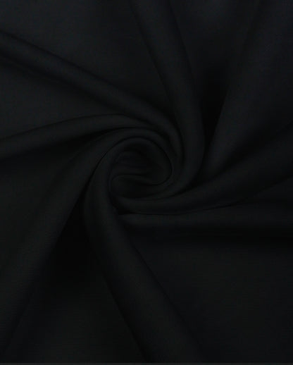 Paris Collection Blackout Curtain Window/Door/Long Door - Black (Pack of 1)