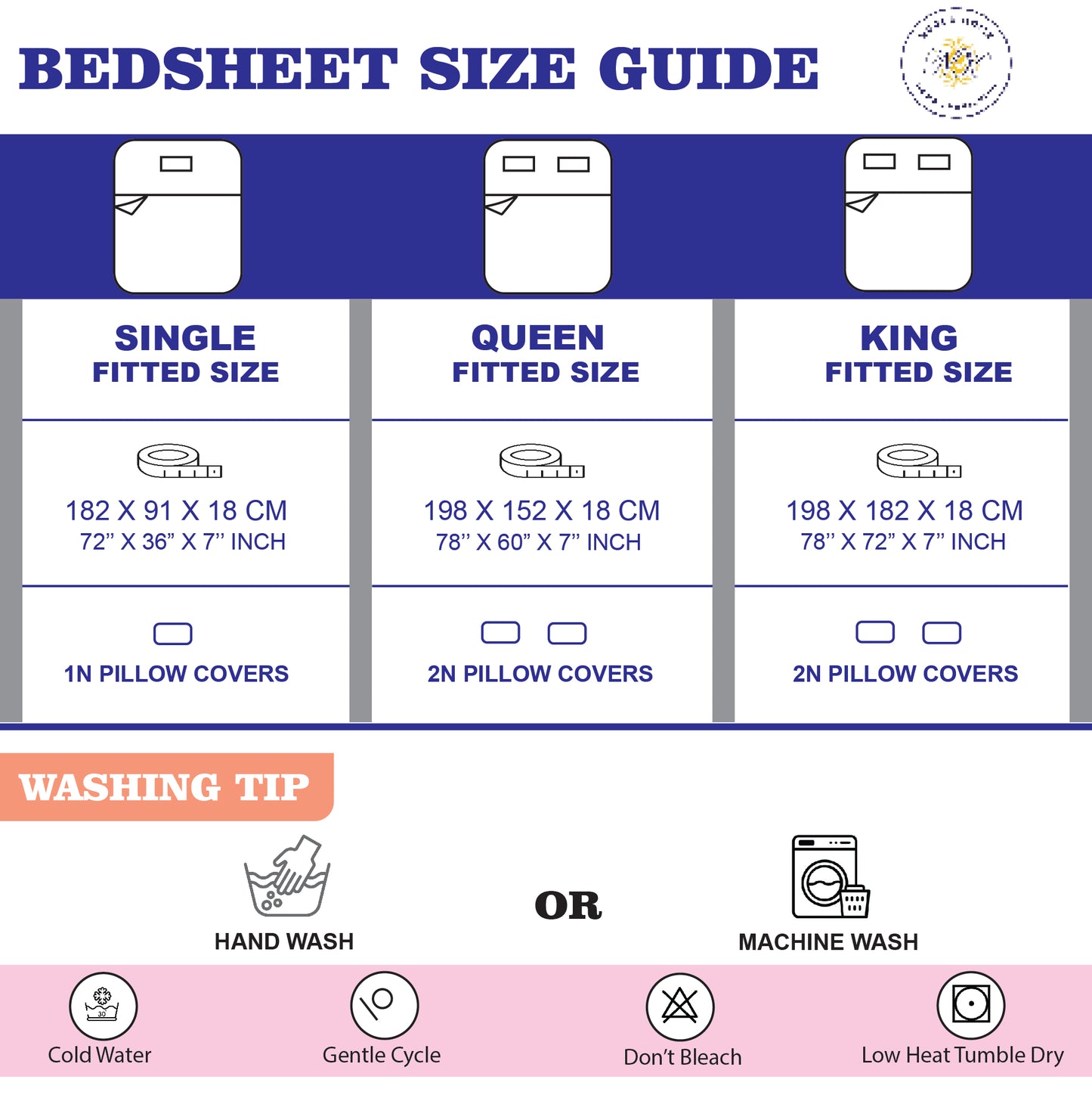 London Collection 200 TC Fitted Bedsheet- Pink