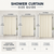 Monaco Collection Waterproof Bathroom Curtain – Grey color Shower Curtain.