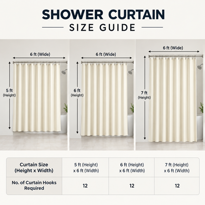 Monaco Collection Waterproof Bathroom Curtain – Grey color Shower Curtain.