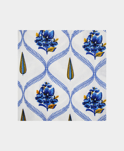 London Collection Cotton Fitted Bedsheet- Dark Blue