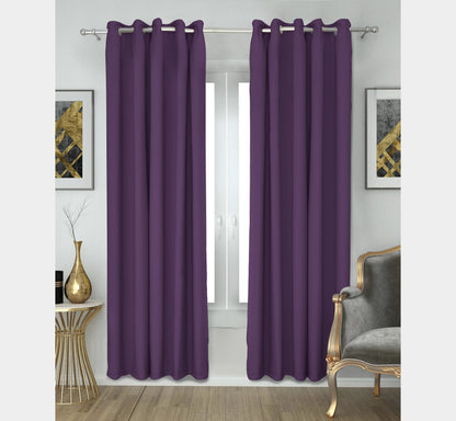 Paris Collection Blackout Curtain Window/Door/Long Door - Purple (Pack of 1)