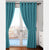 Paris Collection Blackout Curtain Window/Door/Long Door - Aqua (Pack of 1)