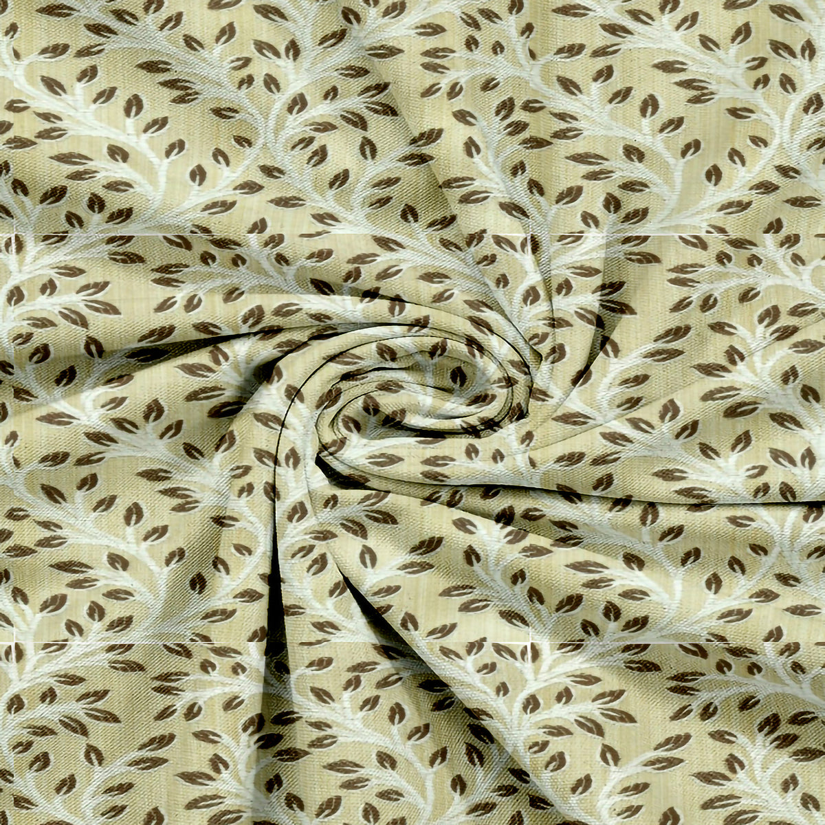 Venice Collection Room Darkening Premium Curtain - Floral Coffee (Pack of 1)
