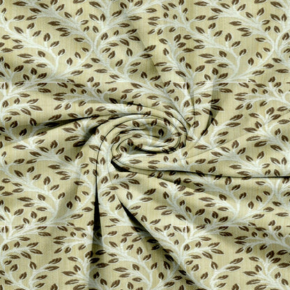 Venice Collection Room Darkening Premium Curtain - Floral Coffee (Pack of 1)