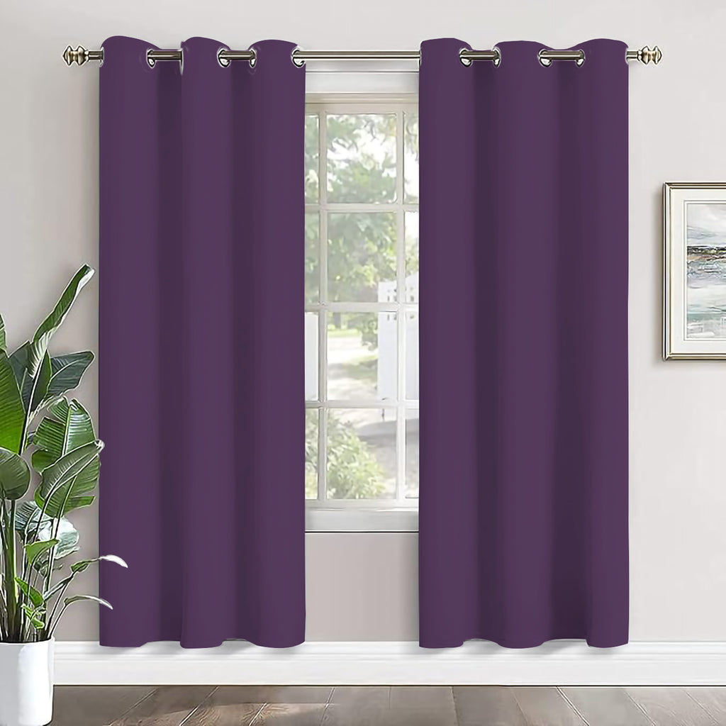 Paris Collection Blackout Curtain Window/Door/Long Door - Purple (Pack of 1)