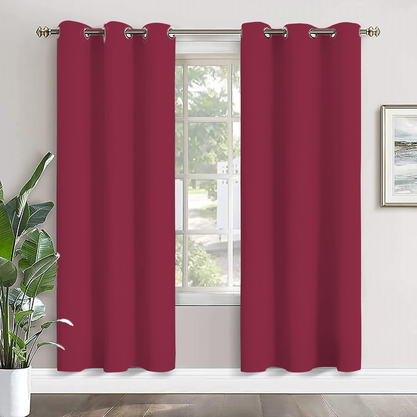 Paris Collection Blackout Curtain - Maroon (Pack of 1)