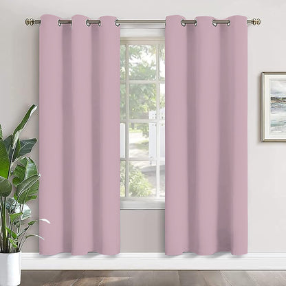 Paris Collection Blackout Curtain Window/Door/Long Door - Light Pink (Pack of 1)
