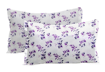 New York Collection Cotton Flat Bedsheet- Purple