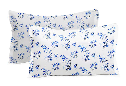 New York Collection Cotton Flat Bedsheet- Blue